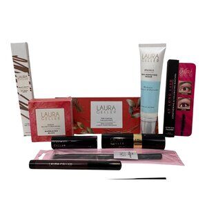 Laura Geller Makeup Set With Blush Lipstick Mascara Primer & Liner Assorted Colo
